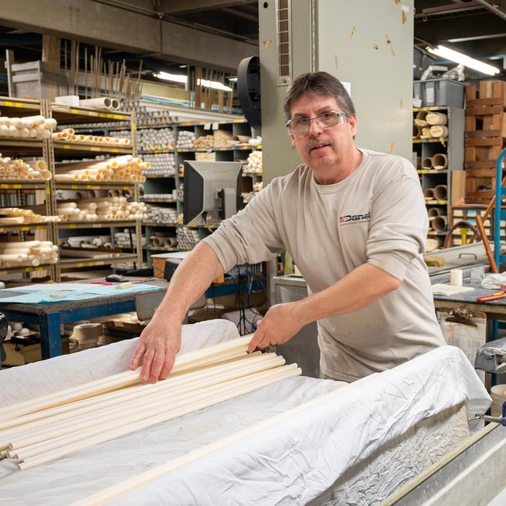 Ceramics Engineer sorting tubes